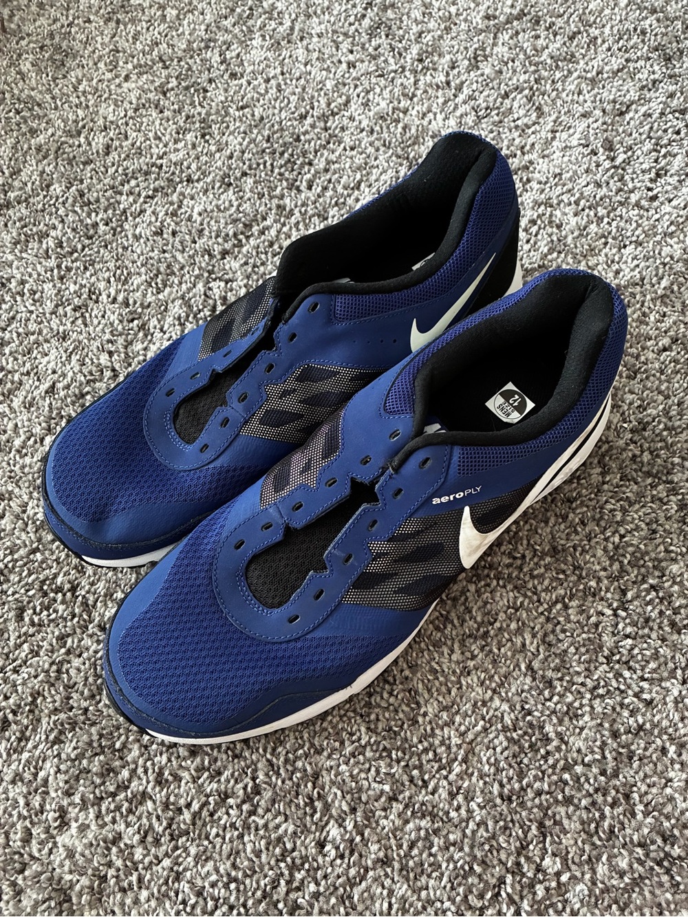 Nike Men’s Blue and White Athletic Running Shoes